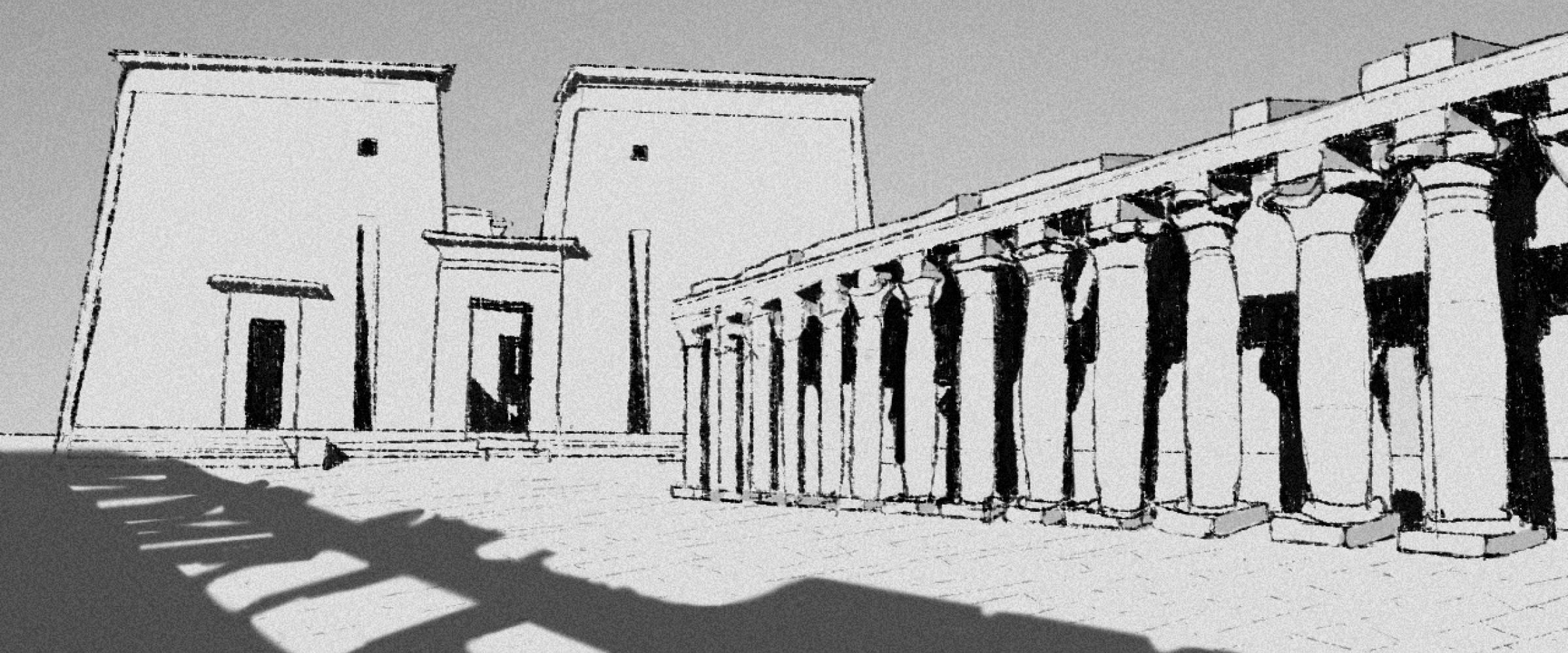 Ancient Egypt Architecture Drawing